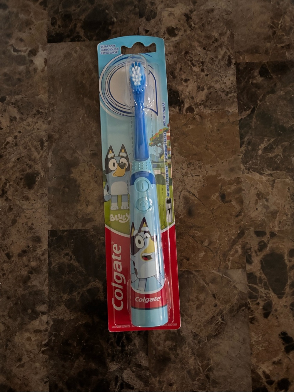 Colgate Bluey Kids Battery Powered Toothbrush Extra Soft Brush Head Oralcare New
